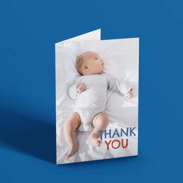 Carte De Remerciements Baby shower photo personnalisé (Créateur téléchargé)