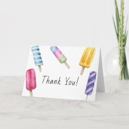 Carte de remerciements Baby shower Popsicle
