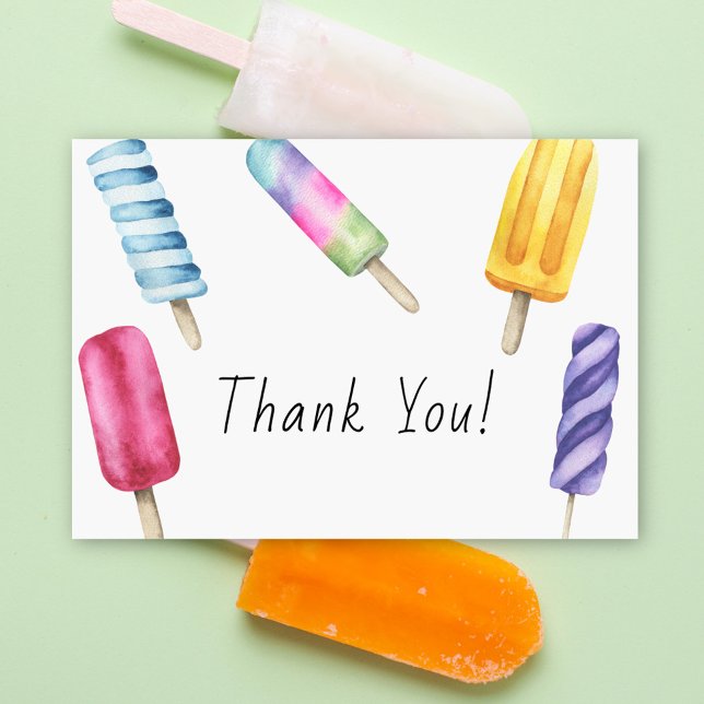 Carte de remerciements Baby shower Popsicle (Créateur téléchargé)