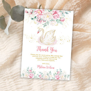 Carte De Remerciements Baby shower Princess Swan