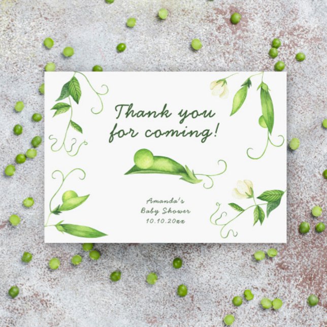 Carte De Remerciements Baby Shower Remerciement Little Sweet Pea (Créateur téléchargé)