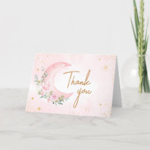Baby shower rose lune et étoiles