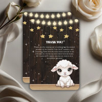 Baby shower rustique de petit agneau blanc
