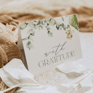 Carte De Remerciements Baby shower Safari Monkey