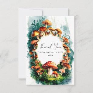 Carte De Remerciements Baby shower simple de champignons de bois