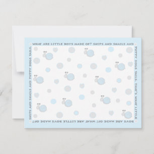 Carte de remerciements baby shower, "Snips and Sna