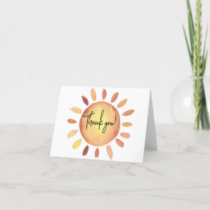 Carte De Remerciements Baby shower solaire