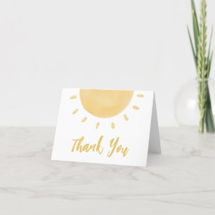 Carte de remerciements Baby shower soleil