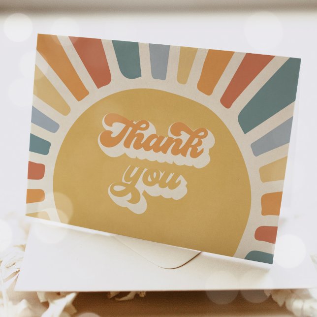 Carte De Remerciements Baby shower Soleil Venez Ici Le Fils (Créateur téléchargé)