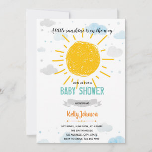 Carte De Remerciements Baby shower Sunshine