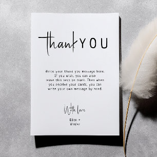 Carte De Remerciements Baby shower vertical neutre moderne simple