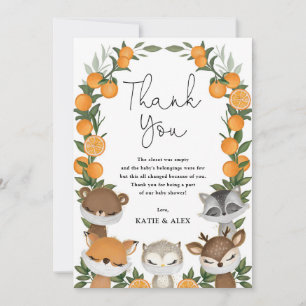 Carte De Remerciements Baby shower virtuel de quarantaine des agrumes de 