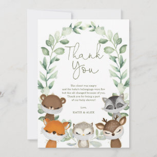 Carte De Remerciements Baby shower virtuel de quarantaine pour les animau