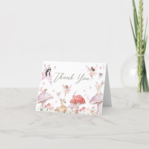Carte De Remerciements Baby shower Whimsical Little Fairy