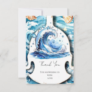 Carte De Remerciements Baby shower Whimsical Ocean Waves