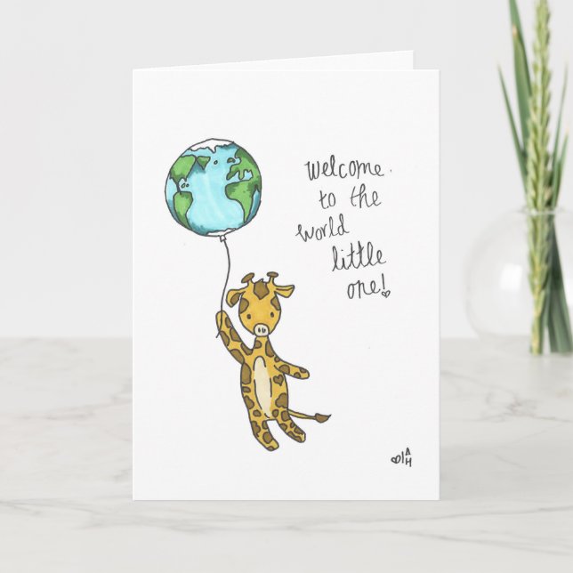 Carte De Remerciements Baby Welcome to the World Card (Devant)