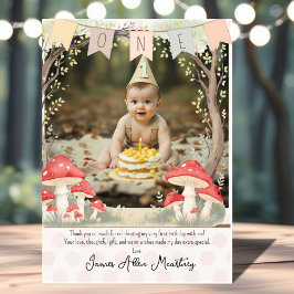 Carte De Remerciements Baby's First Birthday Thank You Card