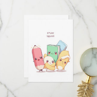 Carte De Remerciements Back to School Study Squad