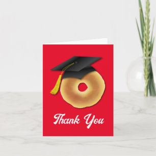 Carte De Remerciements Bagel Petit-Déjeuner Brunch Graduation Party