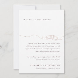 Carte De Remerciements Bagues Mariages simples minimales | Mariage rose p