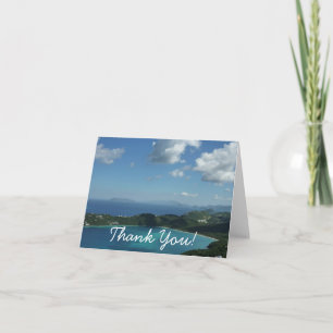 Carte De Remerciements Baie de Magens, St. Thomas Belle Scène d'Île