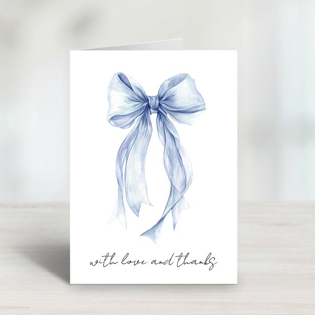 Carte De Remerciements Baigneuse Bleue à l'aquarelle pour Baby Shower de  (Créateur téléchargé)
