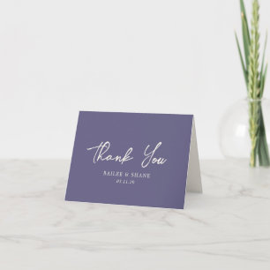 Carte De Remerciements Bailee Dusty Purple Mariage moderne