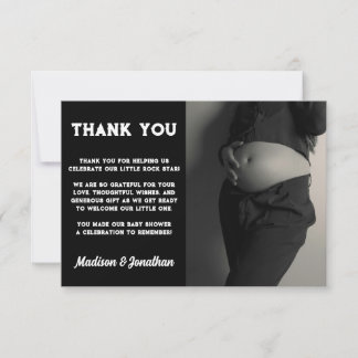 Carte De Remerciements Bain de bébé Rock And Roll Little Rock Star