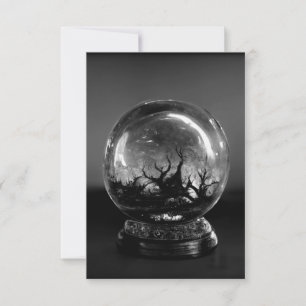 Carte De Remerciements Balle en cristal Psychique Gris