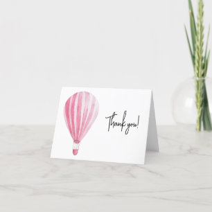 Carte De Remerciements Ballon gonflable rose