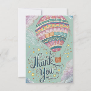 Carte De Remerciements Ballons à air chaud
