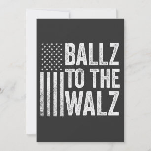 Carte De Remerciements Ballz aux élections Walz Harris Walz 2024