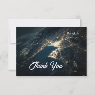 Carte De Remerciements Bangkok à la nuit, NASA, Photo ISS