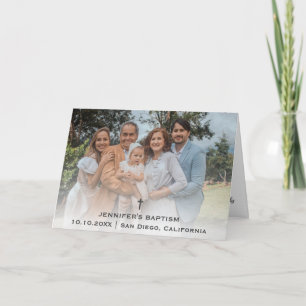 Carte De Remerciements Baptême Christening Religion Communion Christian