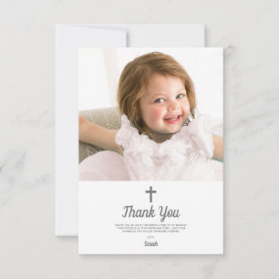 Carte De Remerciements Baptême Religieux Baptême Fille Rose