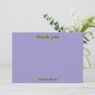Carte De Remerciements Bar Mitzvah Moderne Doré Violet Personnalisé