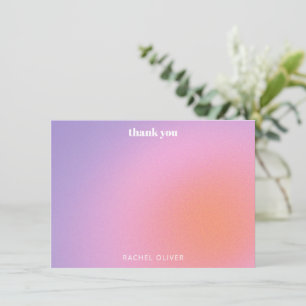 Carte De Remerciements Bar Mitzvah rose violet personnalisé rétro
