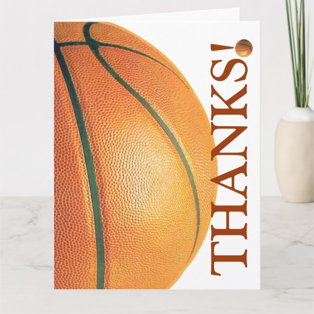 Carte De Remerciements Basket (Devant)