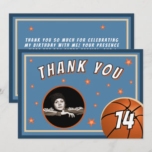 Carte De Remerciements Basketball Ball Sports Anniversaire Photo
