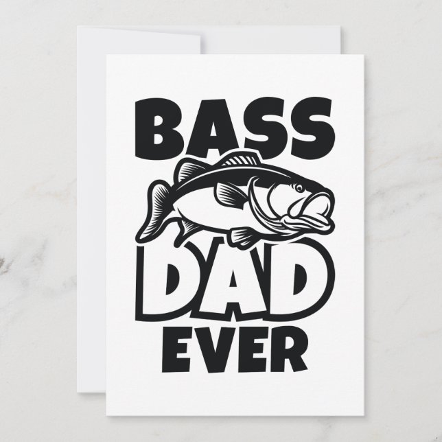 Carte De Remerciements Bass Papa jamais (Devant)
