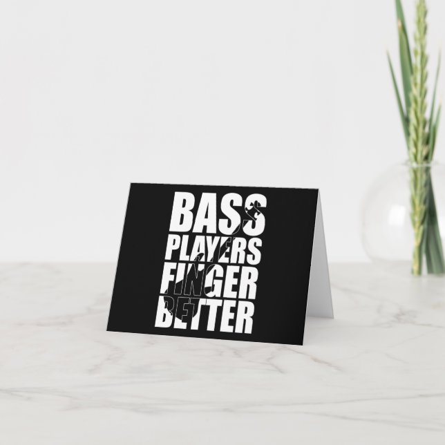 Carte De Remerciements Bass players fingers better (Devant)