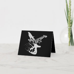 Carte De Remerciements Basse Guitare Lecteur Cadeau Baid