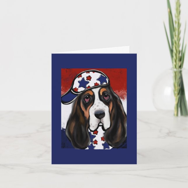 Carte De Remerciements Basset Hound (Devant)