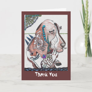 Carte De Remerciements Basset Hound