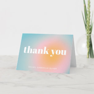 Carte De Remerciements Bat mitzvah personnalisé Soft Blue Pastel Gradient