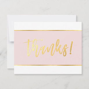 Carte De Remerciements BAT MITZVAH REMERCIEMENTS moderne rose gold