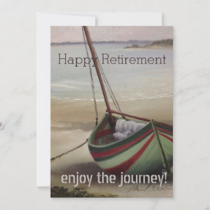 Carte De Remerciements Bateau à voile de voyage de retraite