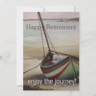 Carte De Remerciements Bateau à voile de voyage de retraite