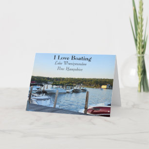 Carte De Remerciements Bateau Lake Winnipesaukee New Hampshire