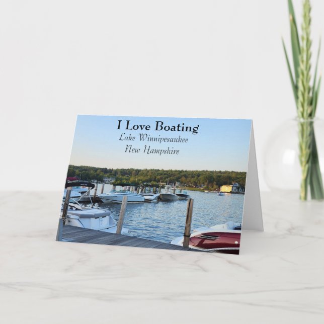 Carte De Remerciements Bateau Lake Winnipesaukee New Hampshire (Devant)